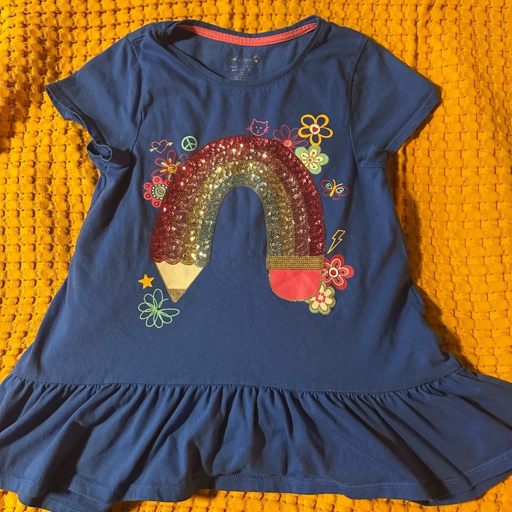 Cath Kidston Blue and Rainbow Top